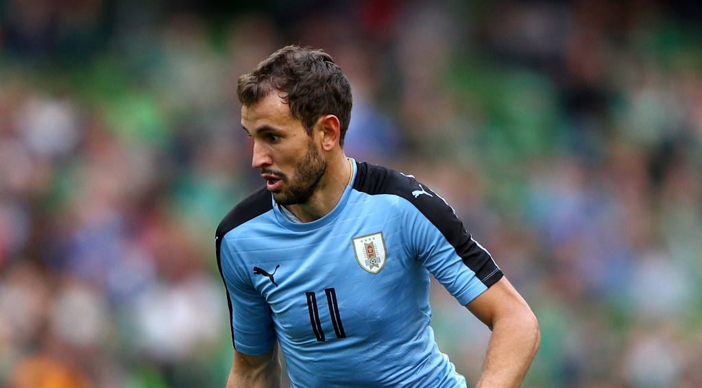 DUBLIN, IRELAND - JUNE 04: Cristhian Stuani of Uruguay in action during the International Friendly match between Republic of Ireland and Uruguay at Aviva Stadium on June 4, 2017 in Dublin, Ireland. (Photo by Ian Walton/Getty Images)