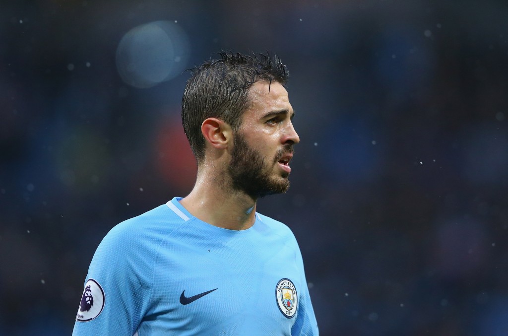 MANCHESTER, ENGLAND - OCTOBER 21: Bernardo Silva of Manchester City looks on during the Premier League match between Manchester City and Burnley at Etihad Stadium on October 21, 2017 in Manchester, England. (Photo by Alex Livesey/Getty Images)
