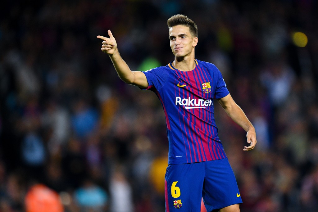 BARCELONA, SPAIN - SEPTEMBER 19: Denis Suarez of FC Barcelona celebrates after scoring his team's third goal during the La Liga match between Barcelona and SD Eibar at Camp Nou on September 19, 2017 in Barcelona, Spain. (Photo by David Ramos/Getty Images)