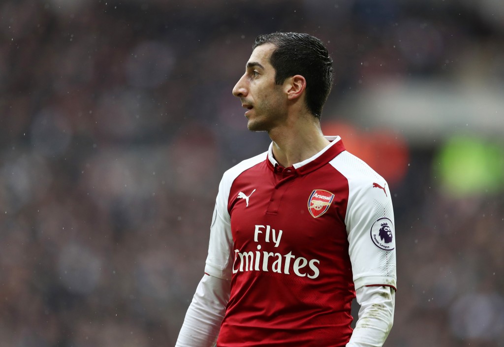 LONDON, ENGLAND - FEBRUARY 10: Henrikh Mkhitaryan of Arsenal during the Premier League match between Tottenham Hotspur and Arsenal at Wembley Stadium on February 10, 2018 in London, England. (Photo by Catherine Ivill/Getty Images)