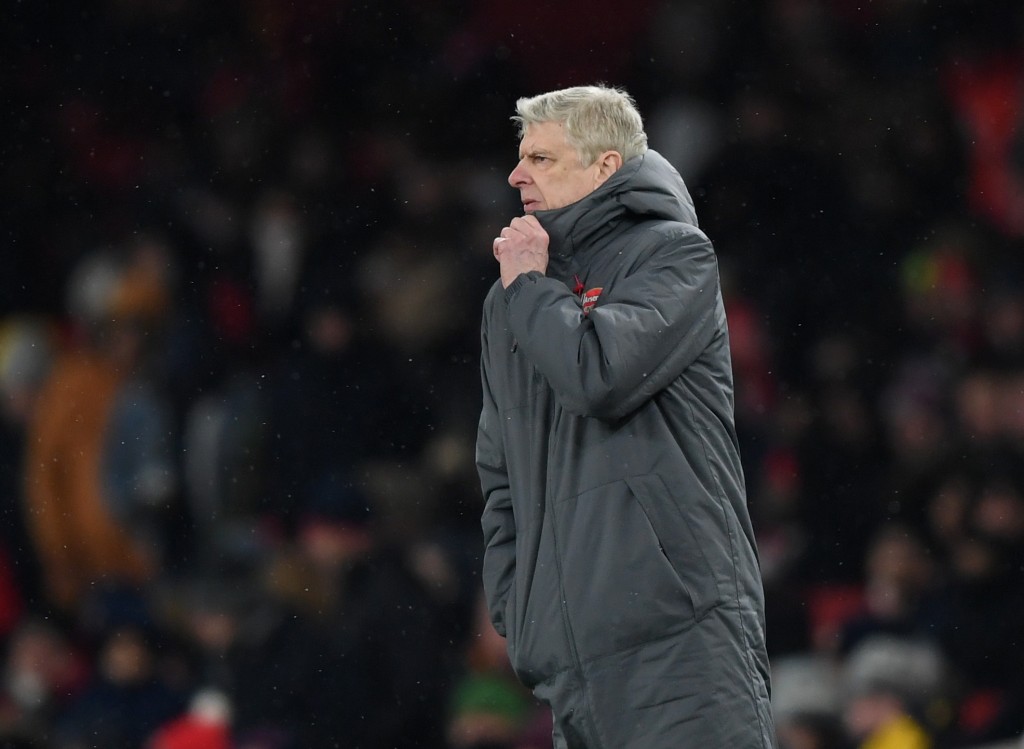 LONDON, ENGLAND - MARCH 01: Arsene Wenger of Arsenal looks on during the Premier League match between Arsenal and Manchester City at Emirates Stadium on March 1, 2018 in London, England. (Photo by Shaun Botterill/Getty Images)