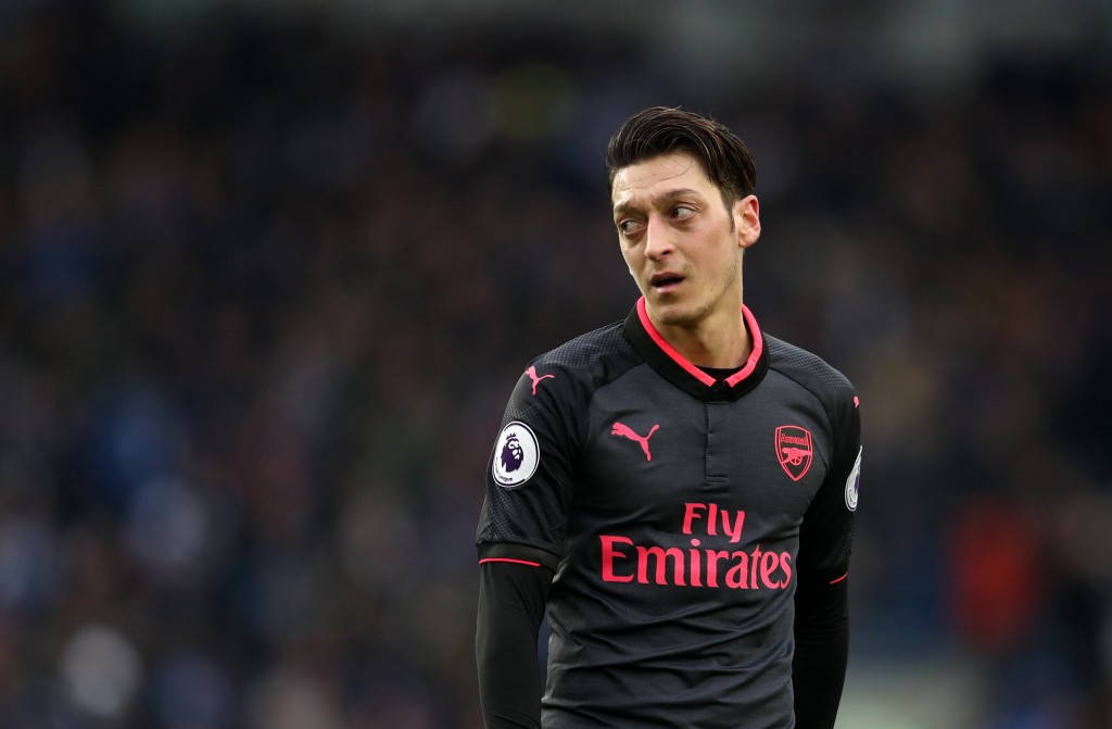 BRIGHTON, ENGLAND - MARCH 04: Mesut Ozil of Arsenal during the Premier League match between Brighton and Hove Albion and Arsenal at Amex Stadium on March 4, 2018 in Brighton, England. (Photo by Catherine Ivill/Getty Images)