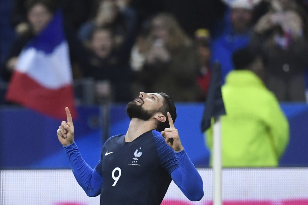 Giroud keeps on scoring for France. (Picture Courtesy - AFP/Getty Images)
