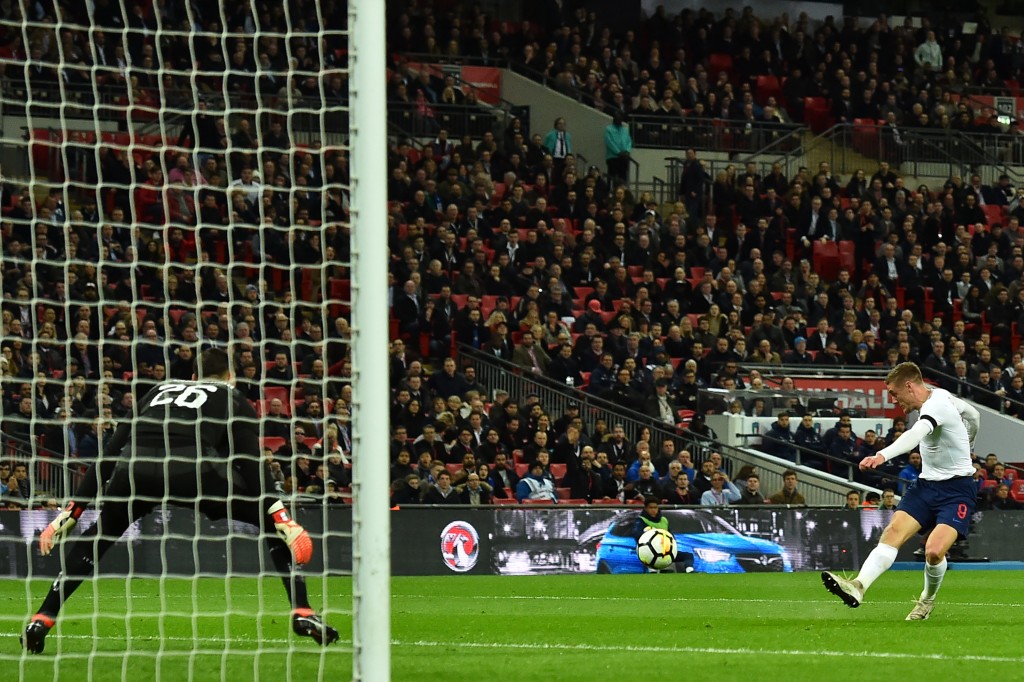 He shoots, he scores! (Picture Courtesy - AFP/Getty Images)