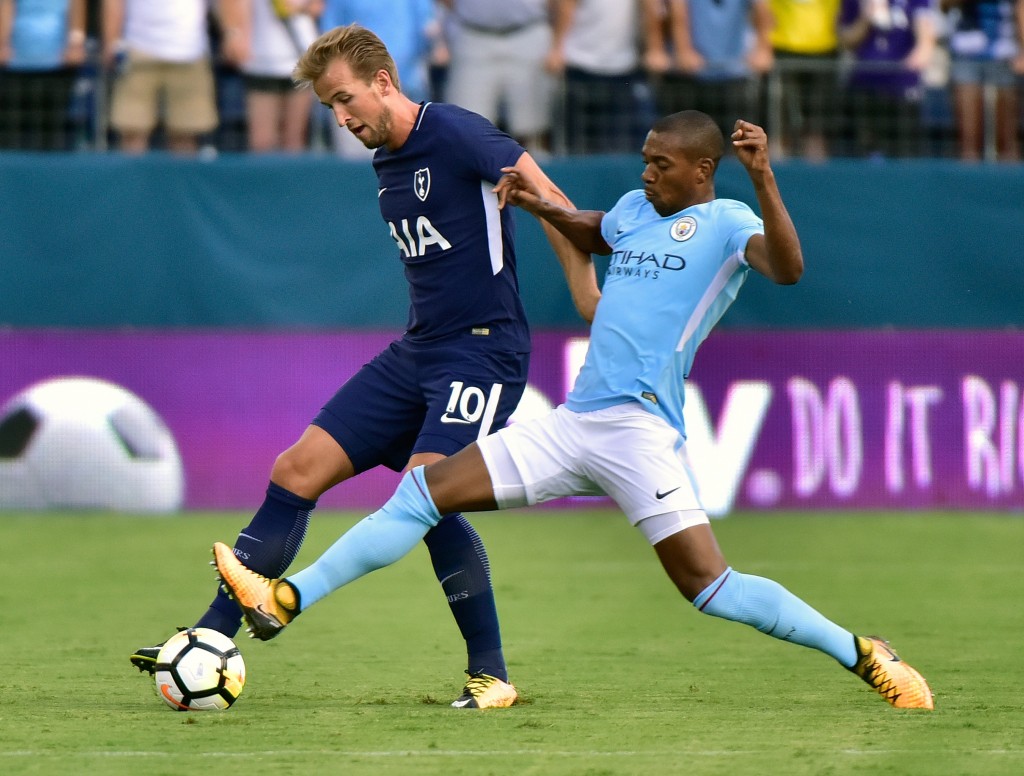 Could Kane be turning up with Fernandinho at Manchester City next season? (Photo courtesy - Frederick Breedon/Getty Images)