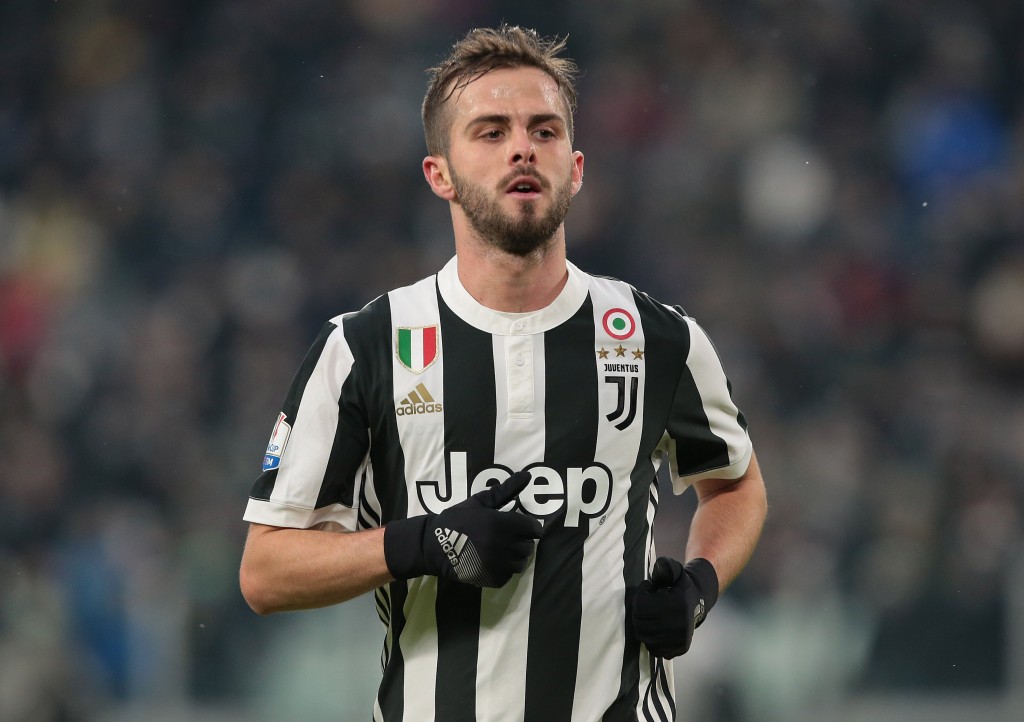 TURIN, ITALY - FEBRUARY 28: Miralem Pjanic of Juventus FC looks on during the TIM Cup match between Juventus and Atalanta BC at Allianz Stadium on February 28, 2018 in Turin, Italy. (Photo by Emilio Andreoli/Getty Images)