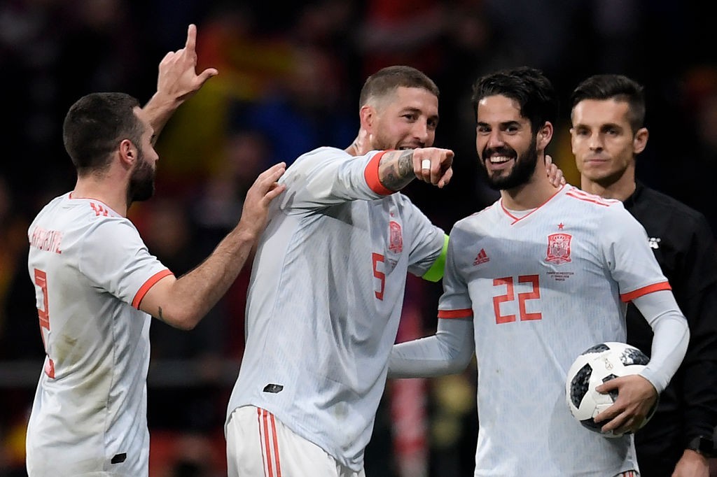 Isco and Sergio Ramos are key components in this Spain setup for the World Cup. (Photo courtesy - Gabriel Bouys/AFP/Getty)