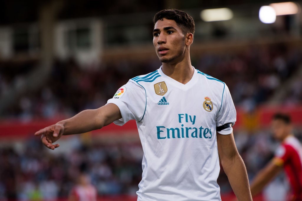 Could Hakimi don the whites of Real Madrid again? (Photo by Alex Caparros/Getty Images)
