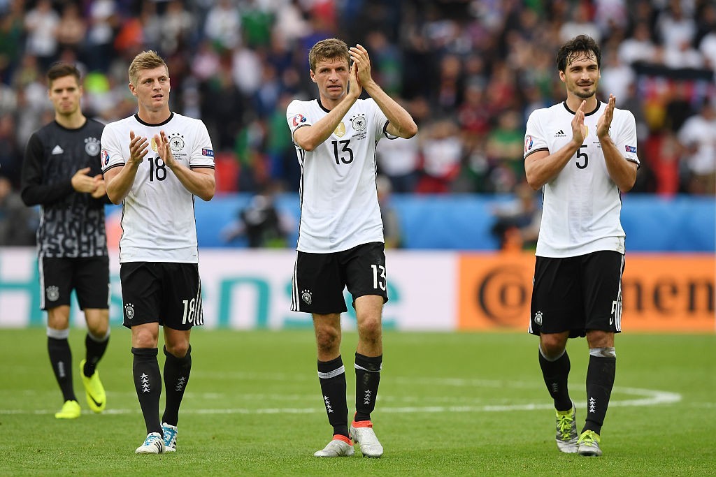 This German trio of Toni Kross, Thomas Muller and Mats Hummels will be crucial to Germany's chances in Russia. (Photo courtesy: Shaun Botterill/Getty Images)