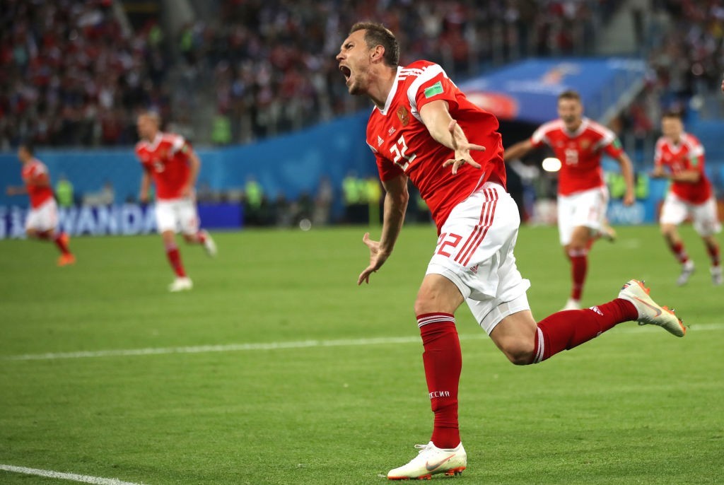 Artem Dzyuba will be Russia's biggest goal threat. (Photo by Julian Finney/Getty Images)