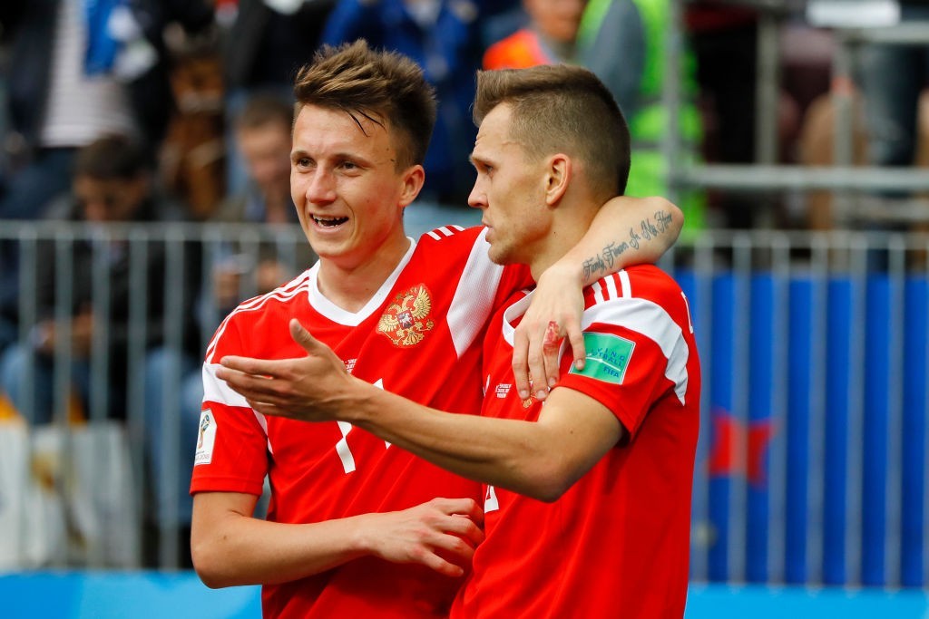 Aleksandr Golovin and Denis Cheryshev were the stars performers for Russia in their opening game. (Photo courtesy - Kevin C. Cox/Getty Images)