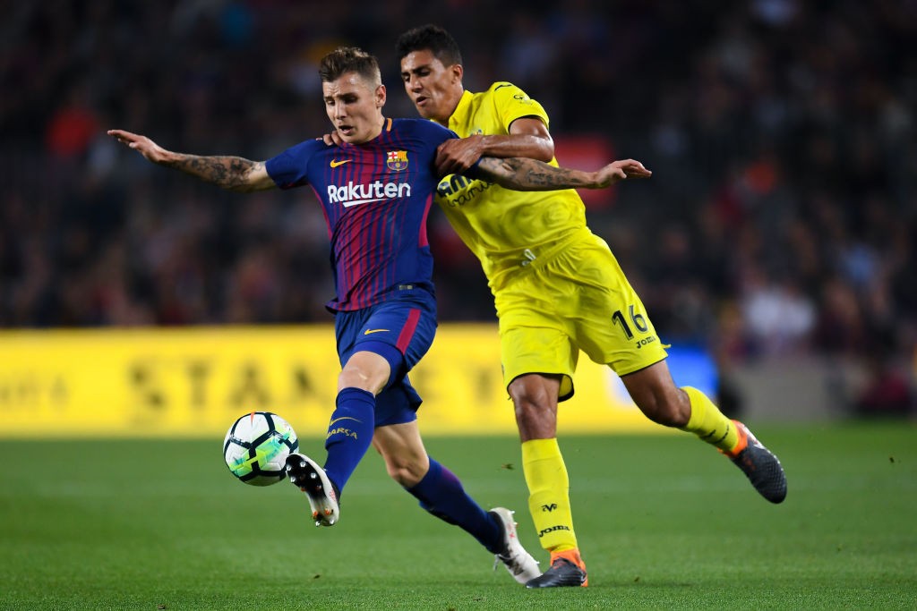 Since signing for Barcelona, Lucas Digne has only managed occasional appearances. (Photo courtesy: AFP/Getty)