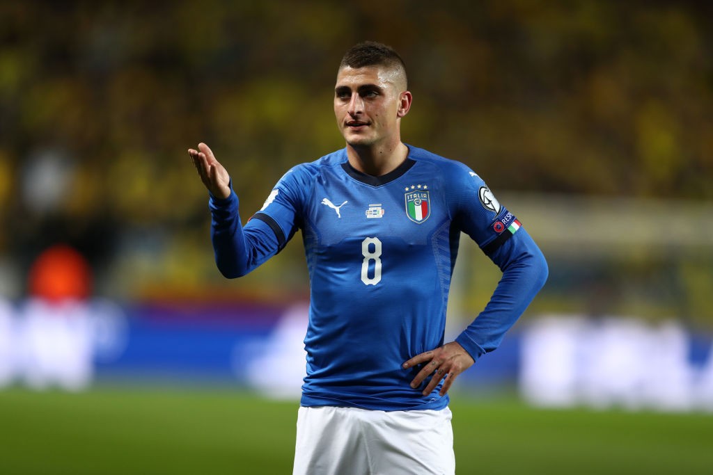 Marco Verratti will be unavailable for Italy (Photo by Catherine Ivill/Getty Images)