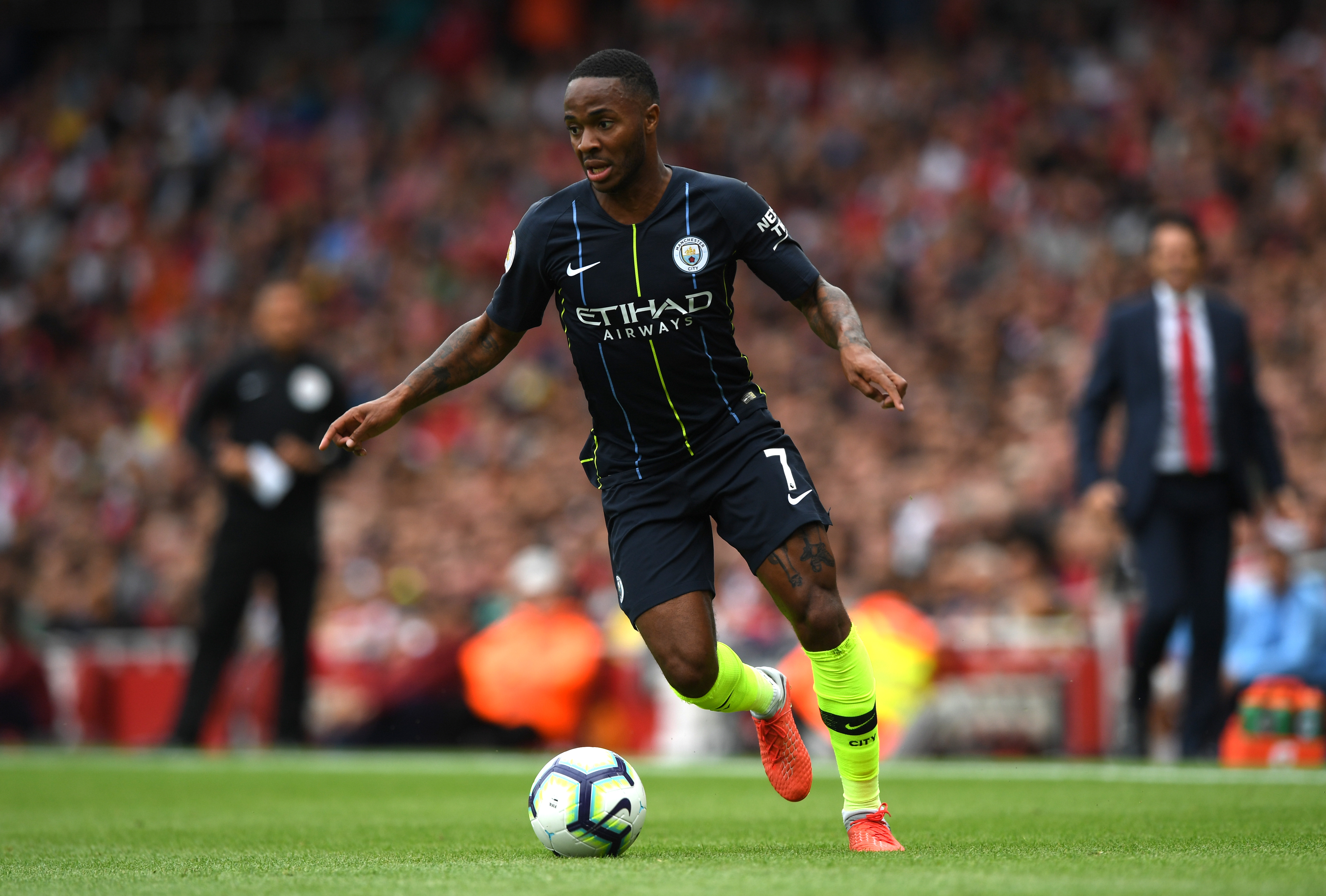 Raheem Sterling is back in the Manchester City squad to face Fulham after complaints of a back injury. (Photo courtesy: AFP/Getty)