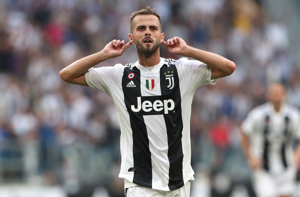 Will Miralem Pjanic don the famous Bianconeri strip again? (Photo by Marco Luzzani/Getty Images)