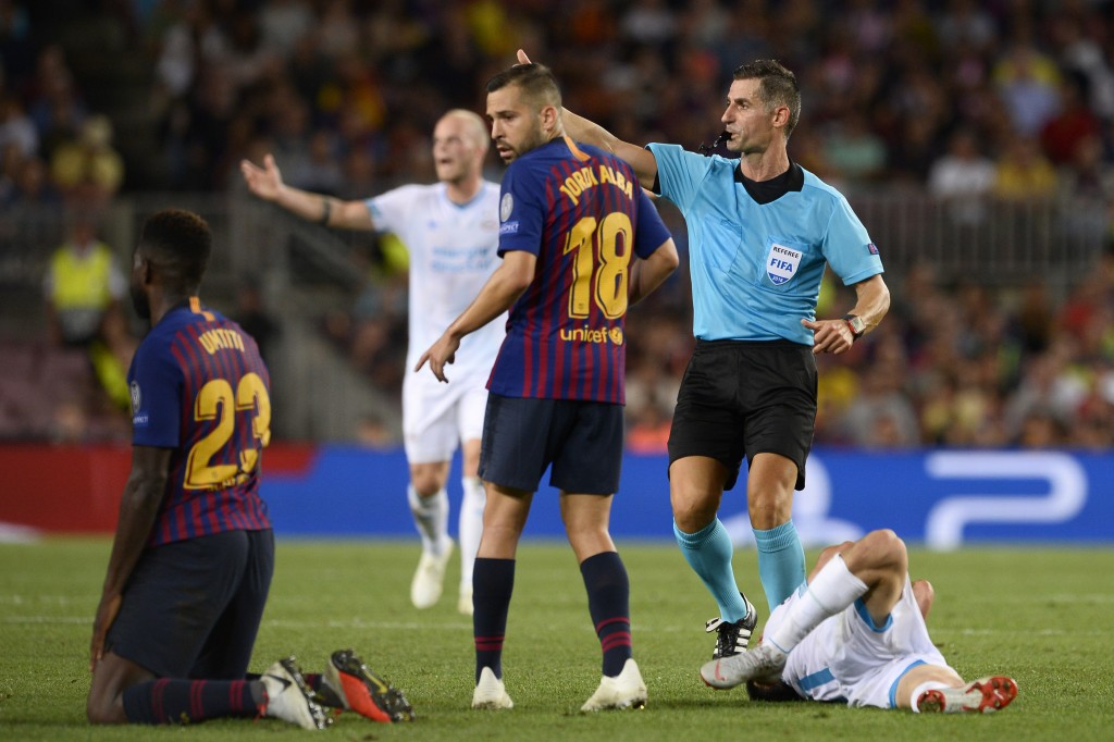 Umtiti suspended for Barcelona (Photo courtesy - Josep Lago/AFP/Getty Images)