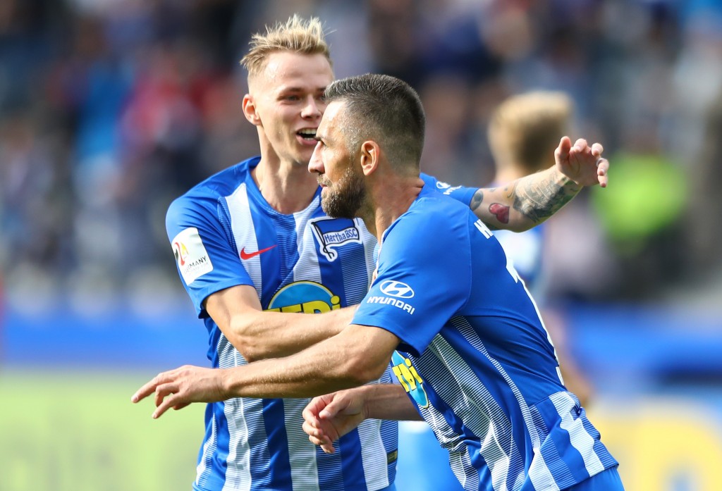 The stars of the show for a rampaging Hertha Berlin. (Photo courtesy - Martin Rose/Bongarts/Getty Images)