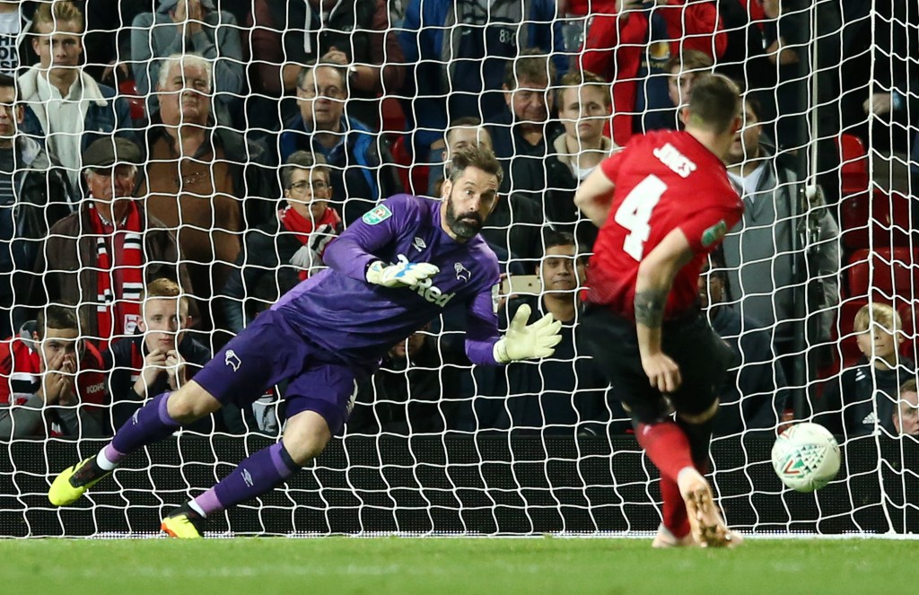 Phil Jones misses the decisive penalty (Photo by Jan Kruger/Getty Images)