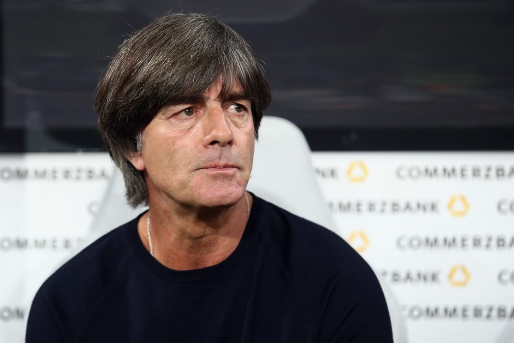 SINSHEIM, GERMANY - SEPTEMBER 09: Head coach Joachim Loew of Germany looks on prior to the International Friendly match between Germany and Peru at Wirsol Rhein-Neckar-Arena on September 9, 2018 in Sinsheim, Germany. (Photo by Alex Grimm/Bongarts/Getty Images)