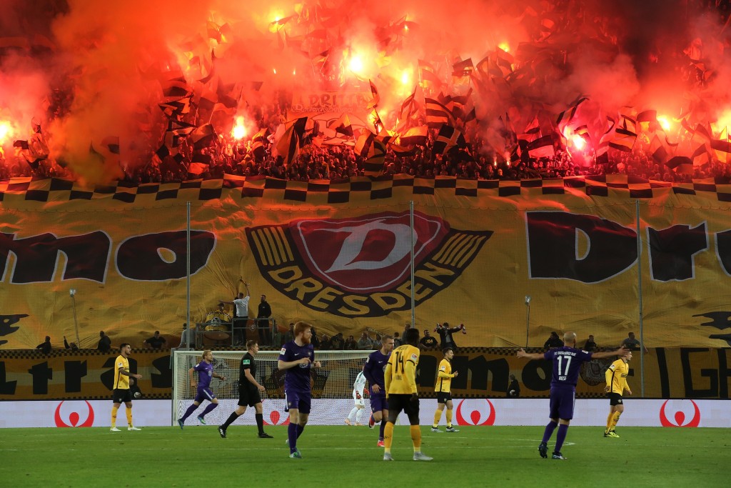 Rodinghausen pulled off a huge upset against Dresden in the last round. (Photo by Matthias Kern/Bongarts/Getty Images)