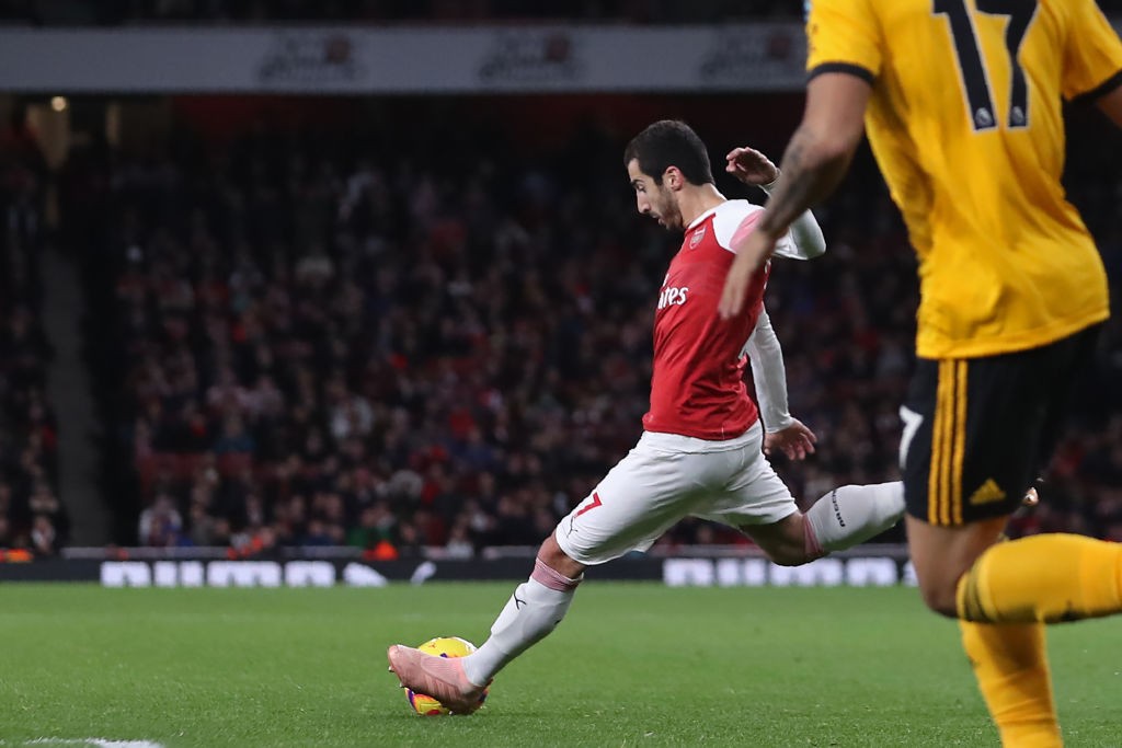 Mkhitaryan's cross that eventually ended up inside their net helped Arsenal salvage a point against Wolves. (Photo courtesy: AFP/Getty)