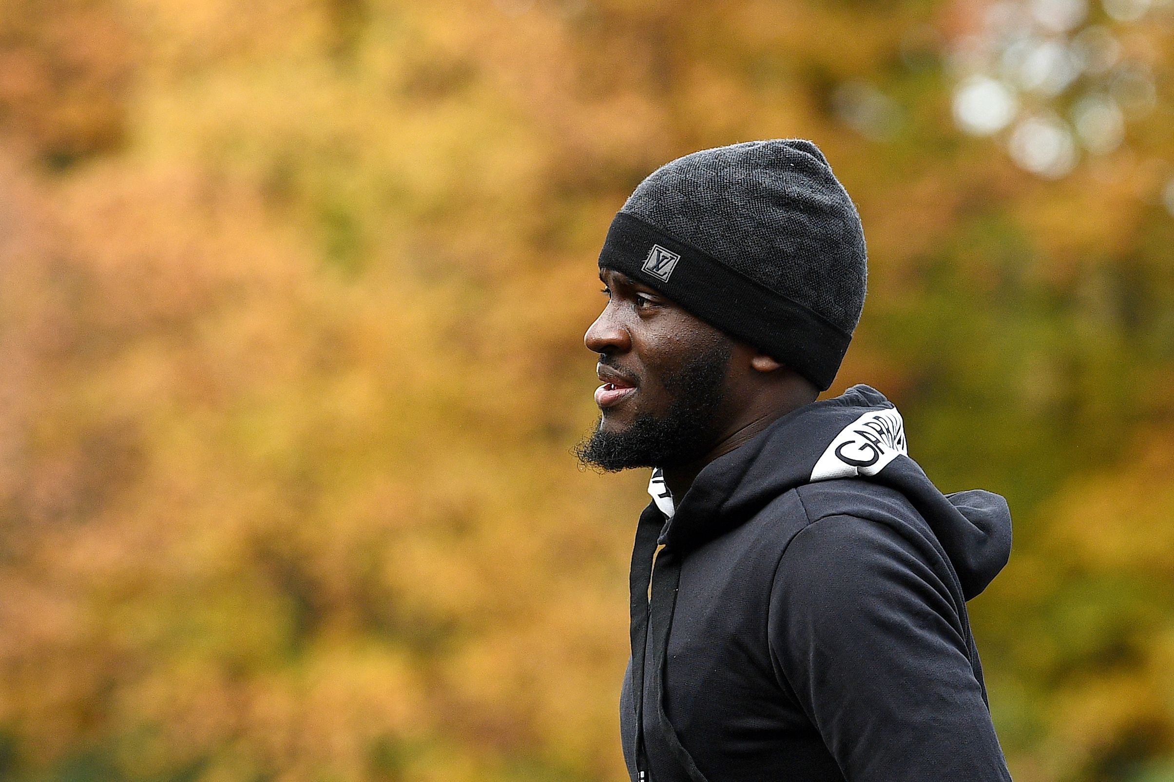 France's midfielder Tanguy NDombele Alvaro arrives in Clairefontaine-en-Yvelines on November 12, 2018, as part of the team's preparation for the upcoming Nations League football match against the Netherlands and a friendly football match against Uruguay. (Photo by FRANCK FIFE / AFP) (Photo credit should read FRANCK FIFE/AFP/Getty Images)