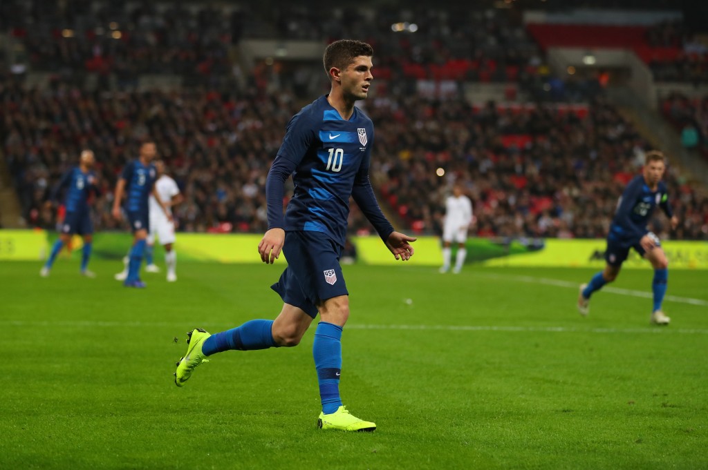 Could we be seeing Pulisic in the blue of Chelsea soon? (Photo by Catherine Ivill/Getty Images)
