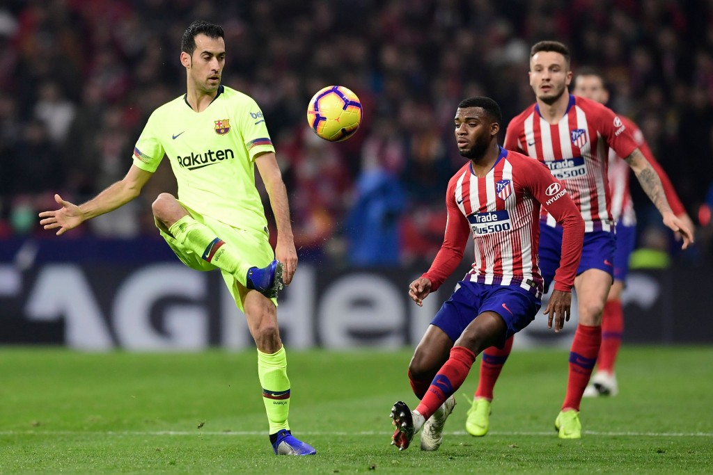 Busquets made his 500th appearance for Barcelona (Photo by JAVIER SORIANO/AFP/Getty Images)