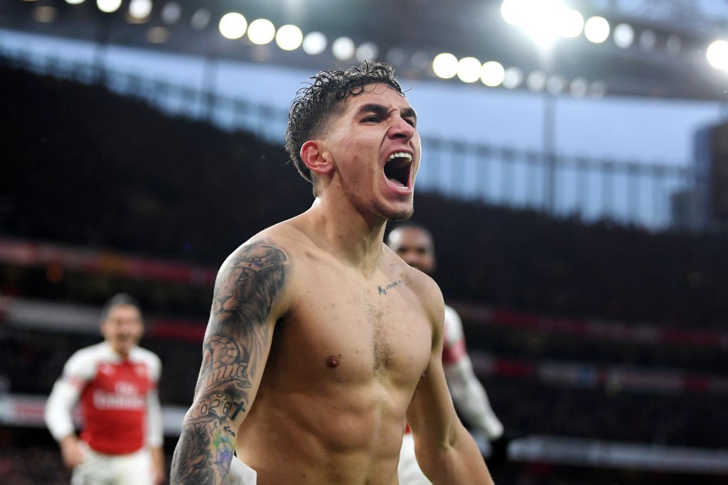 Torreira in ecstatic emotion after scoring his first goal for Arsenal. (Photo courtesu: AFP/Getty)