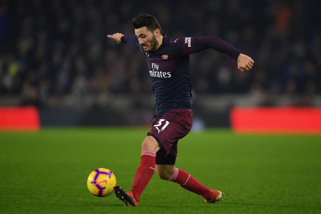 Kolasinac was not at his marauding best as Arsenal slipped to a draw . (Photo by Mike Hewitt/Getty Images)