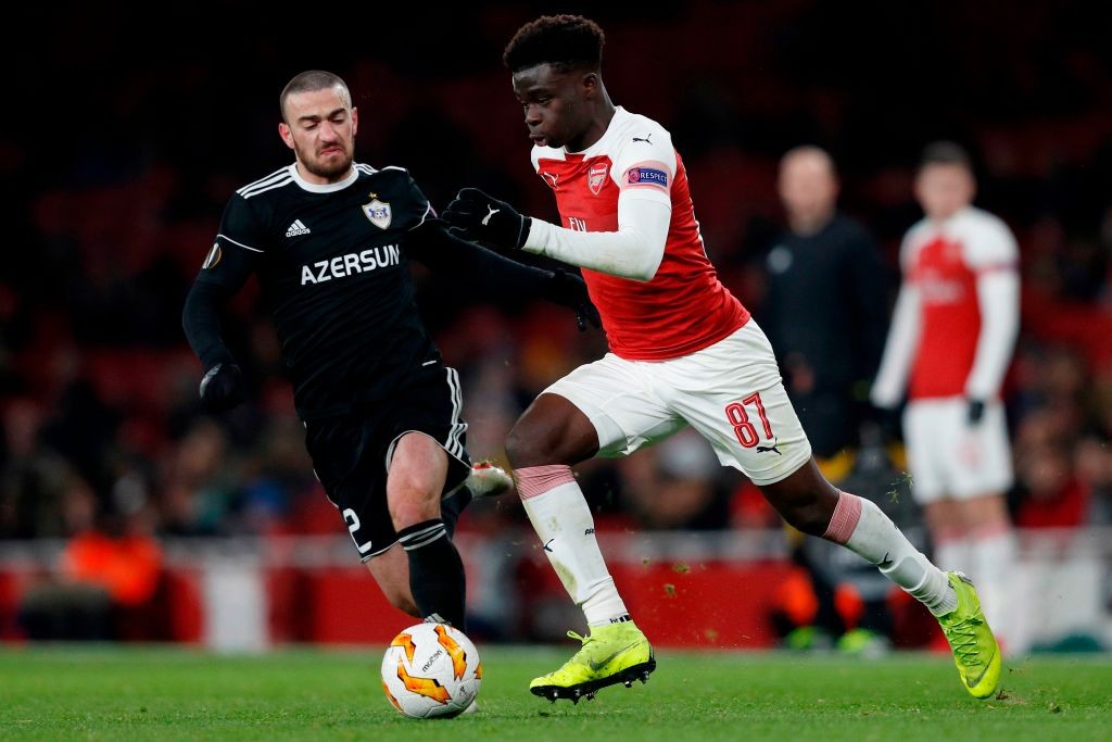 Bukayo Saka made his presence felt on the pitch with an electric performance on his full debut. (Photo courtesy: AFP/Getty)
