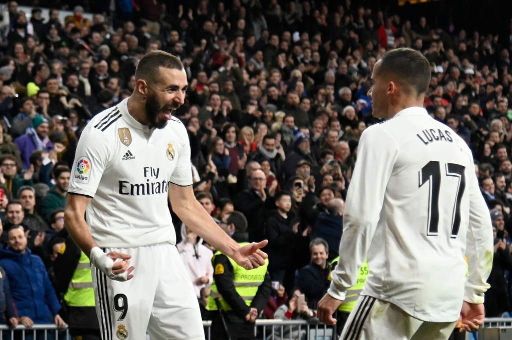 Benzema and Vazquez scored for Real (Photo by JAVIER SORIANO/AFP/Getty Images)