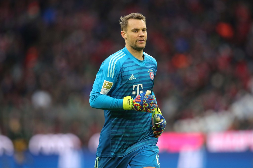 MUNICH, GERMANY - JANUARY 27: Manuel Neuer of Muenchen looks on during the Bundesliga match between FC Bayern Muenchen and VfB Stuttgart at Allianz Arena on January 27, 2019 in Munich, Germany. (Photo by Alexander Hassenstein/Bongarts/Getty Images)