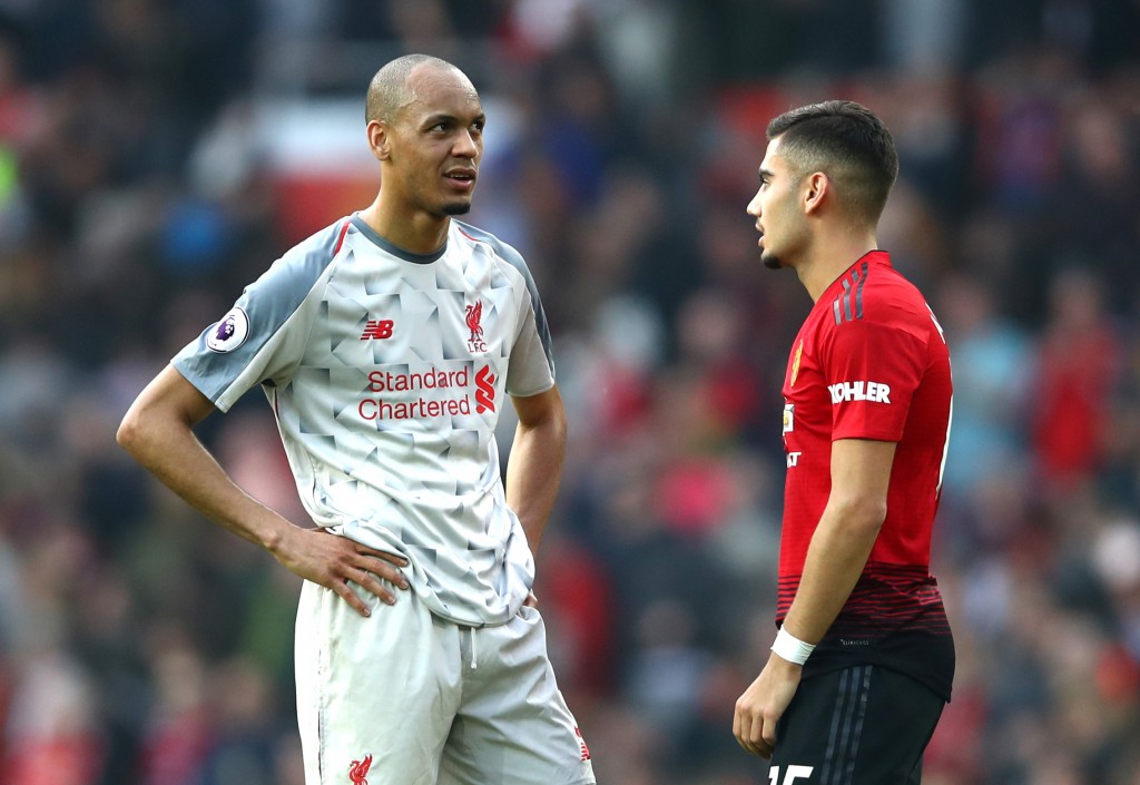 Fabinho dominated the midfield battle (Photo by Clive Brunskill/Getty Images)