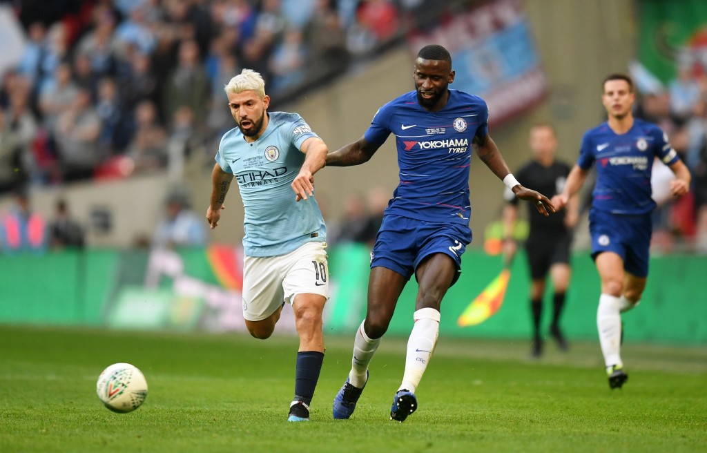 Rudiger marked Aguero superbly on Sunday. (Photo by Michael Regan/Getty Images)