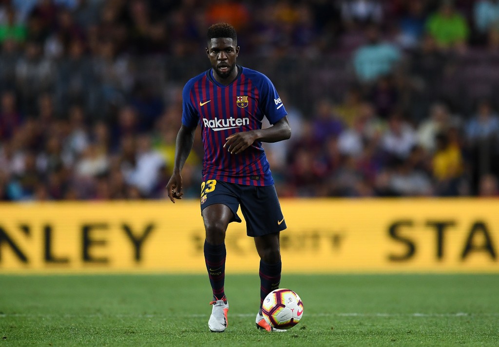 A disastrous outing for Umtiti (Photo by David Ramos/Getty Images)