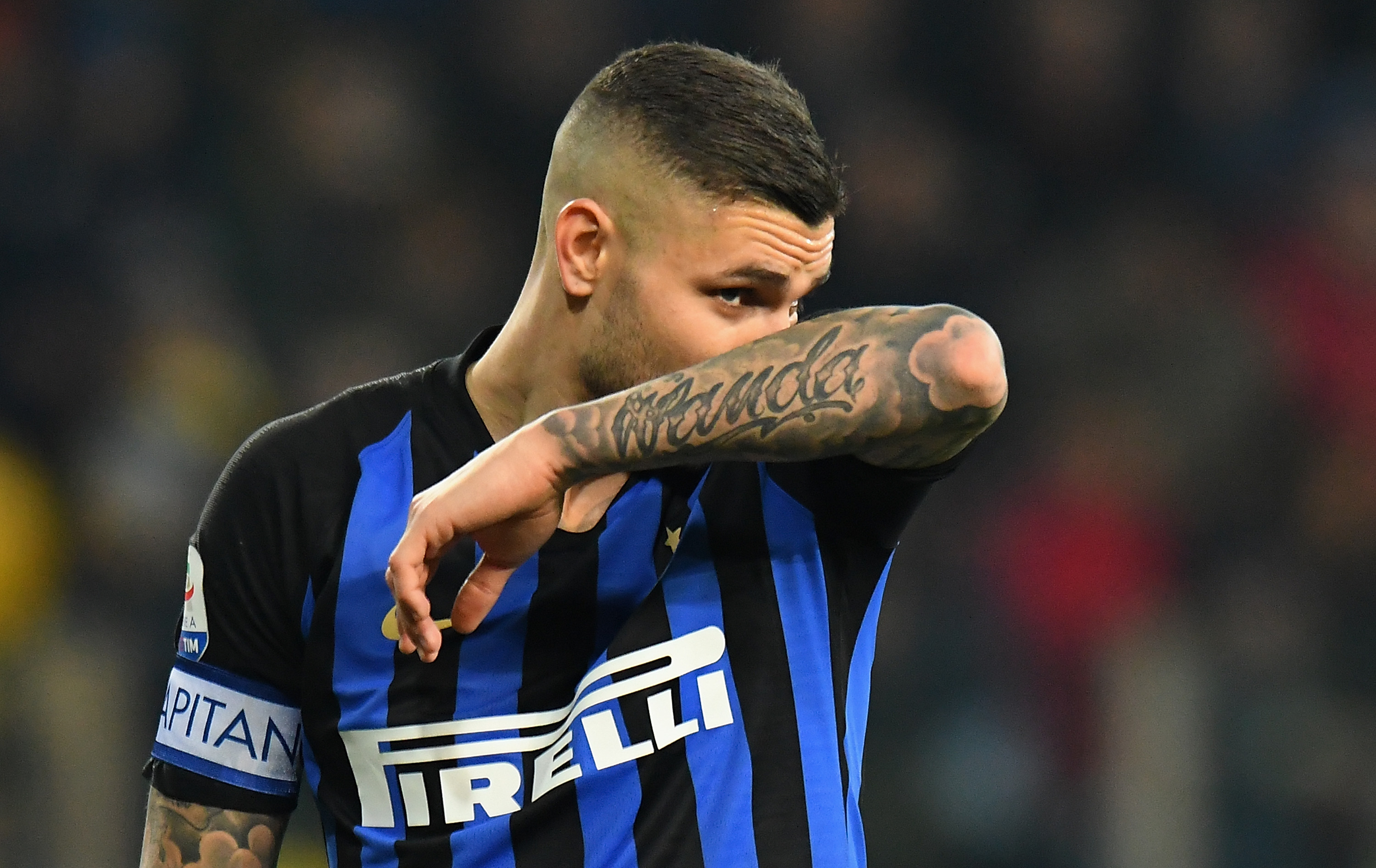Icardi was stripped off of captaincy duties at Inter last season (Photo by Alessandro Sabattini/Getty Images)