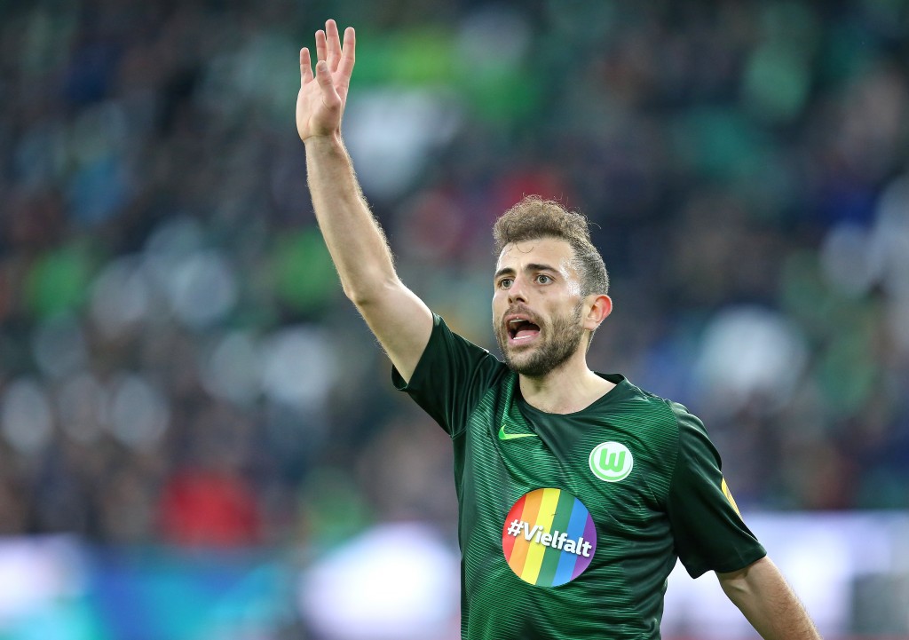 WOLFSBURG, GERMANY - MARCH 16: Admir Mehmedi of VfL Wolfsburg gestures during the Bundesliga match between VfL Wolfsburg and Fortuna Duesseldorf at Volkswagen Arena on March 16, 2019 in Wolfsburg, Germany. (Photo by Cathrin Mueller/Bongarts/Getty Images)