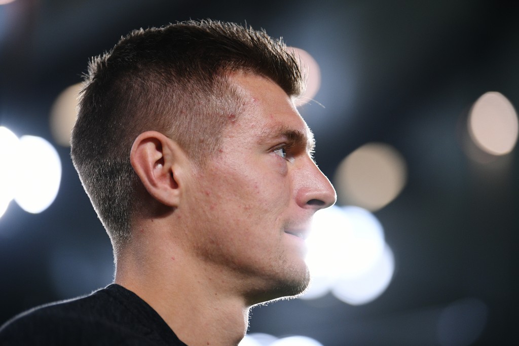 WOLFSBURG, GERMANY - MARCH 20: Toni Kroos of Germany arrives prior to the International Friendly match between Germany and Serbia at Volkswagen Arena on March 20, 2019 in Wolfsburg, Germany. (Photo by Oliver Hardt/Bongarts/Getty Images,)