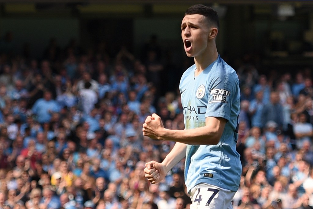 Foden scored his first PL goal (Photo by OLI SCARFF/AFP/Getty Images)