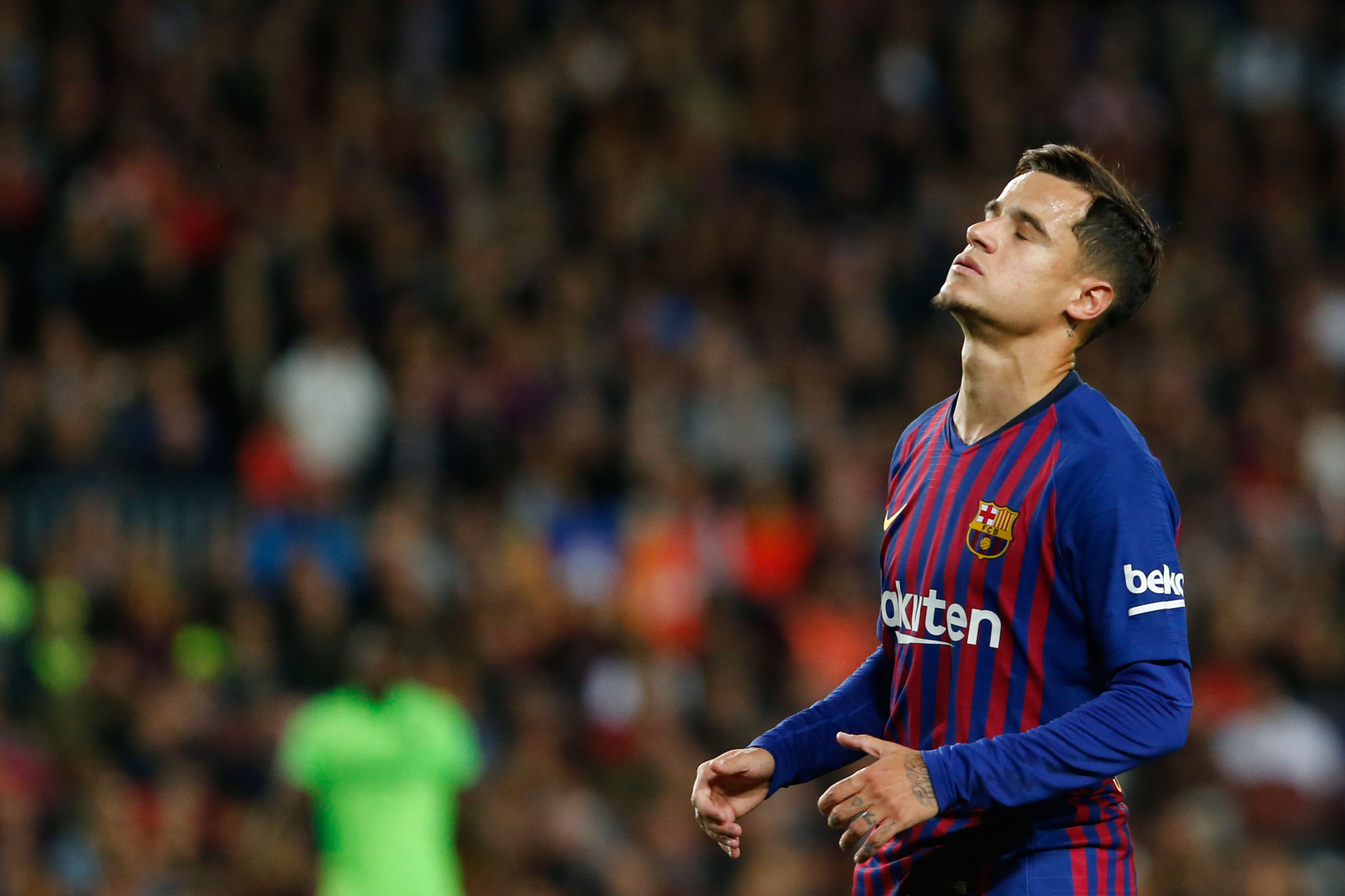 Philippe Coutinho remains at Barcelona despite adding very little, if at all, to the team. (Photo by Pau Barrena/AFP/Getty Images)
