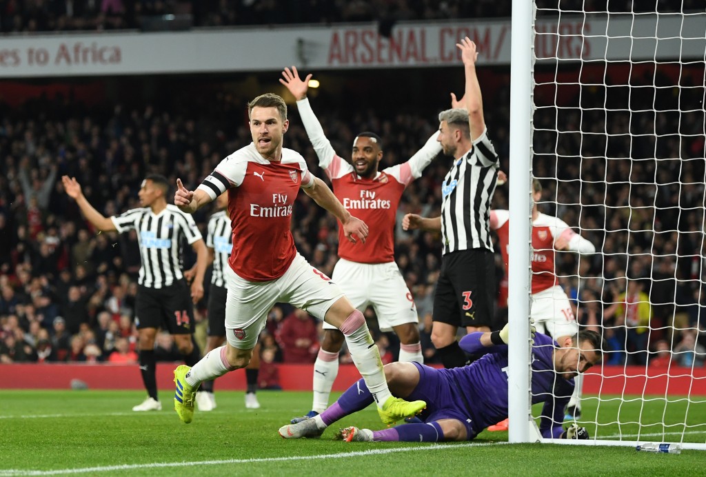 Ramsey was on fire against Newcastle. (Photo by Michael Regan/Getty Images)