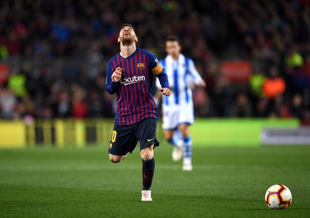 Messi had a rare off day. (Photo by David Ramos/Getty Images)