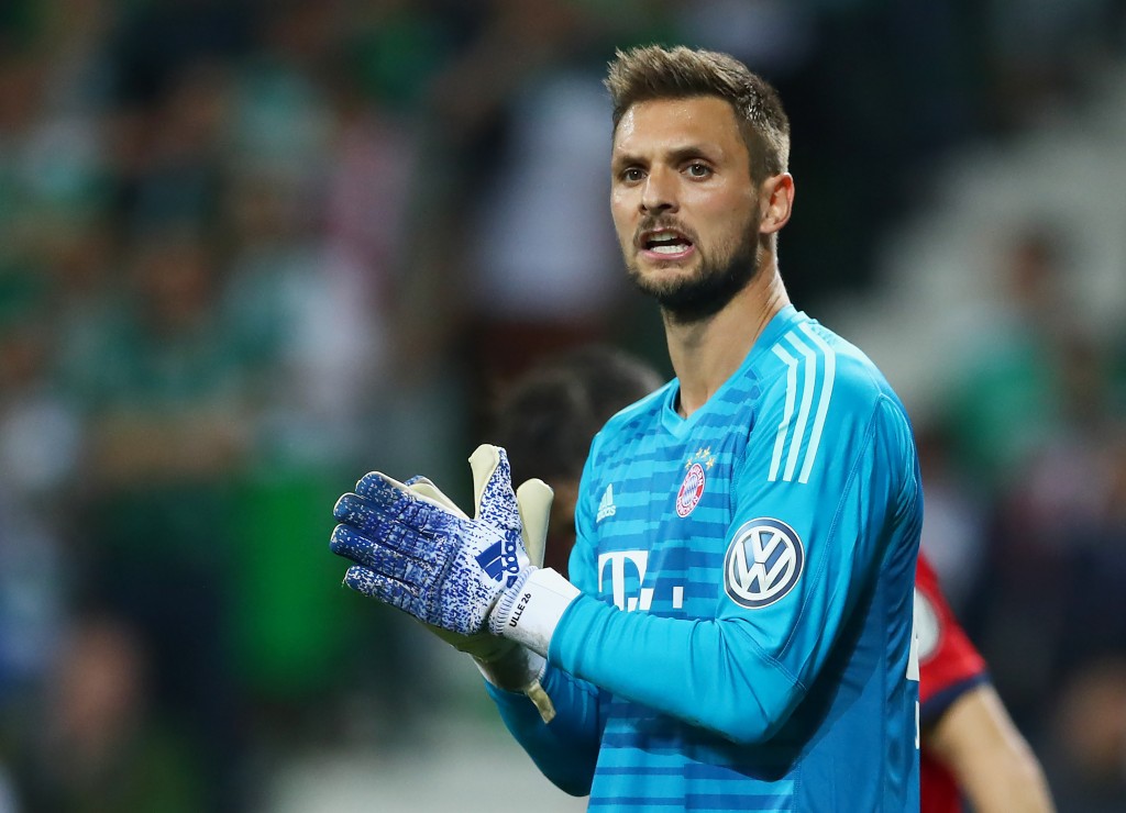 BREMEN, GERMANY - APRIL 24: Goalkeeper Sven Ulreich of FC Bayern Muenchen seen during the DFB Cup semi final match between Werder Bremen and FC Bayern Muenchen at Weserstadion on April 24, 2019 in Bremen, Germany. (Photo by Lars Baron/Bongarts/Getty Images)