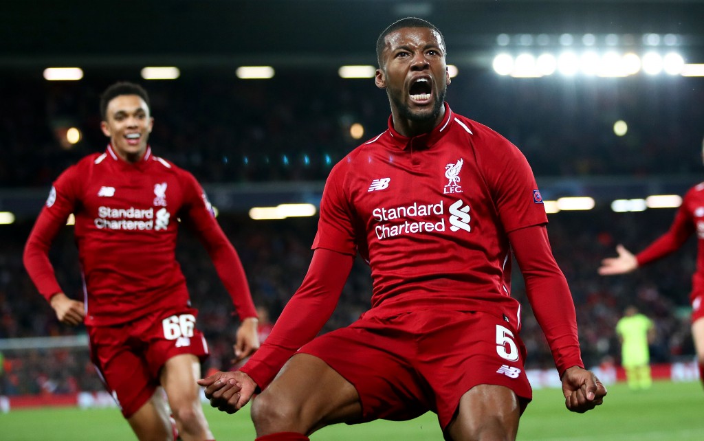After tormenting Barcelona, is Wijnaldum on his way to becoming their next midfield dynamo? (Photo by Clive Brunskill/Getty Images)