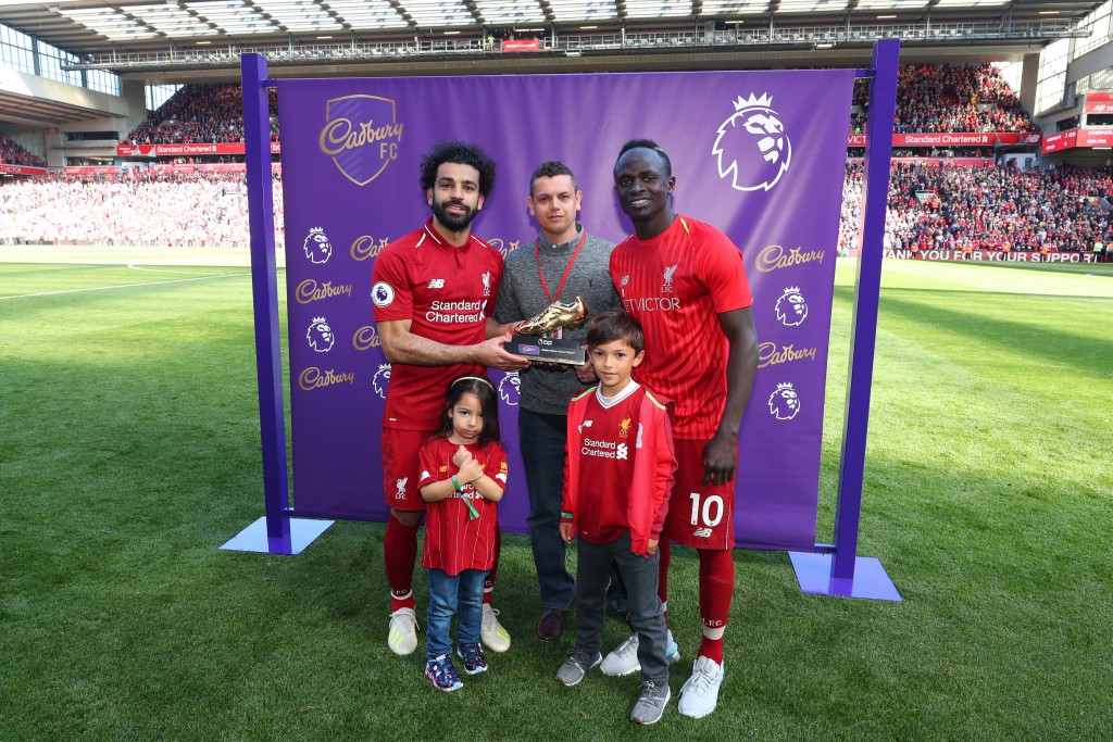 Salah won the Premier League Golden Boot for the second successive year. (Photo by Catherine Ivill/Getty Images)
