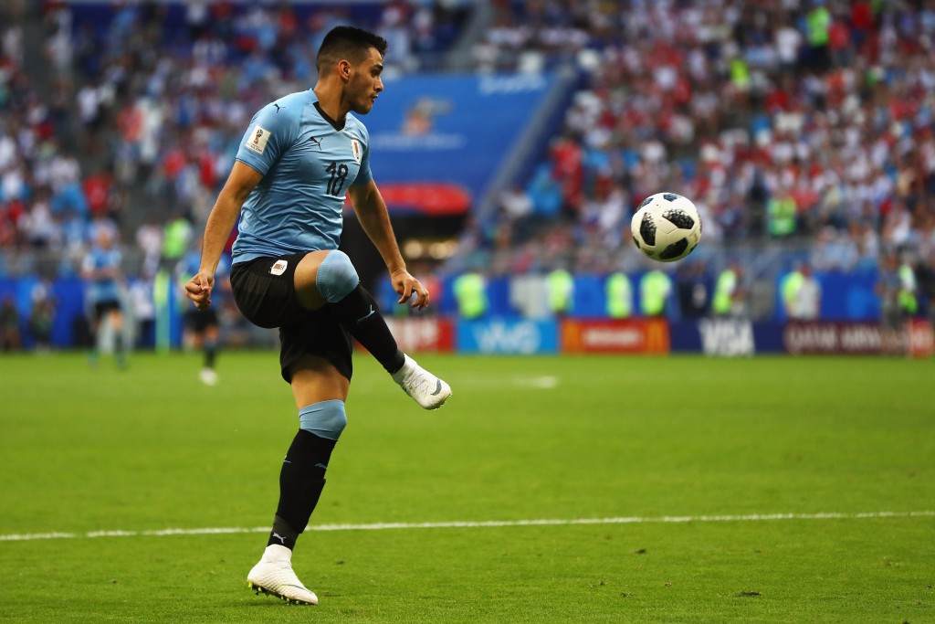 Good with the ball at his feet, Maxi Gomez is attracting serious offers. (Picture Courtesy - AFP/Getty Images)