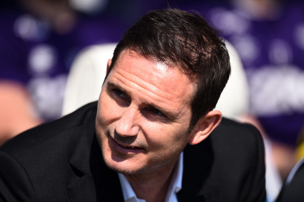 BIRMINGHAM, ENGLAND - APRIL 19: Frank Lampard, Manager of Derby County looks on prior to the Sky Bet Championship match between Birmingham City and Derby County at St Andrew's Trillion Trophy Stadium on April 19, 2019 in Birmingham, England. (Photo by Nathan Stirk/Getty Images)