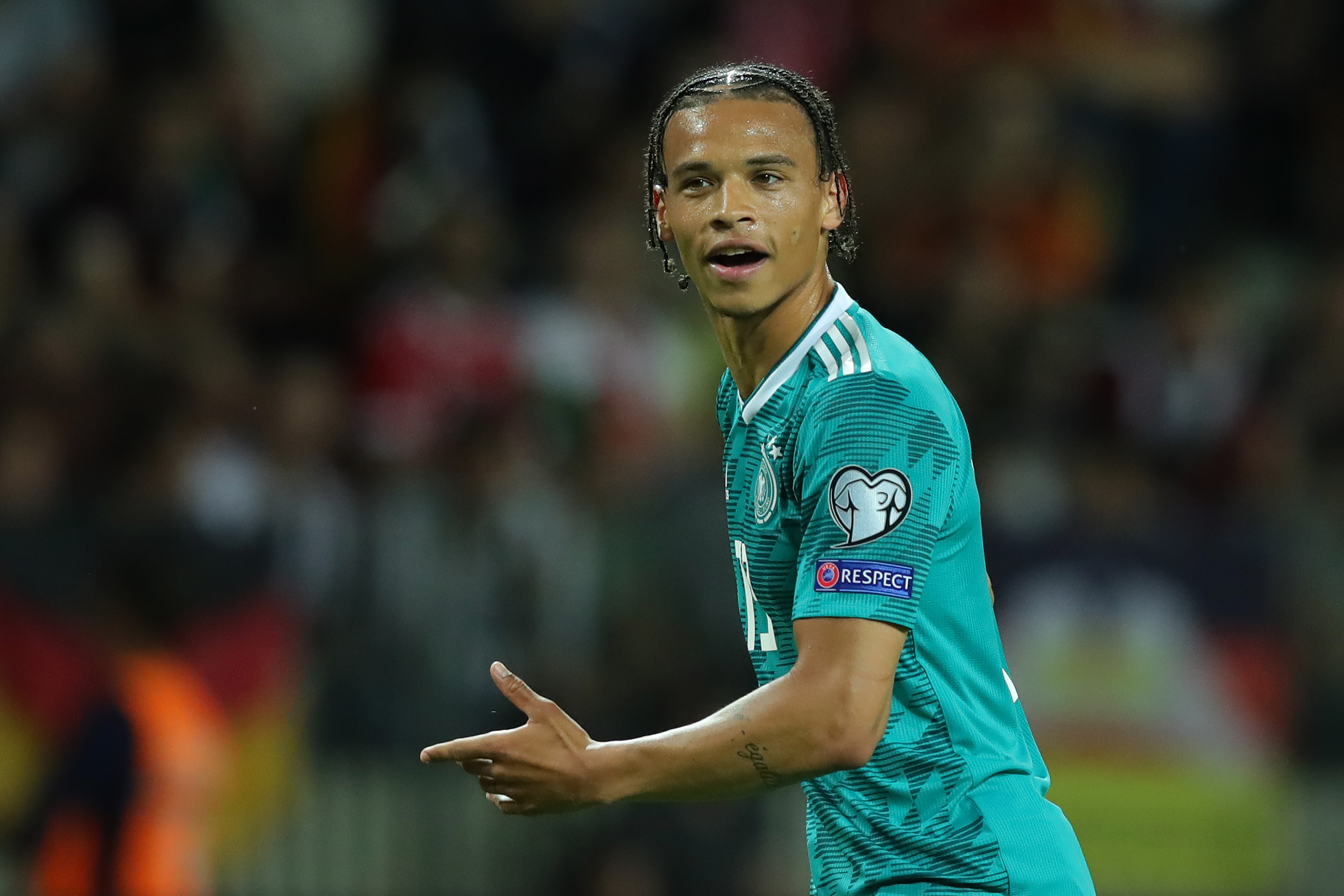 Leroy Sane returns to the national team for the first time since June 2019 (Photo by Alexander Hassenstein/Bongarts/Getty Images)