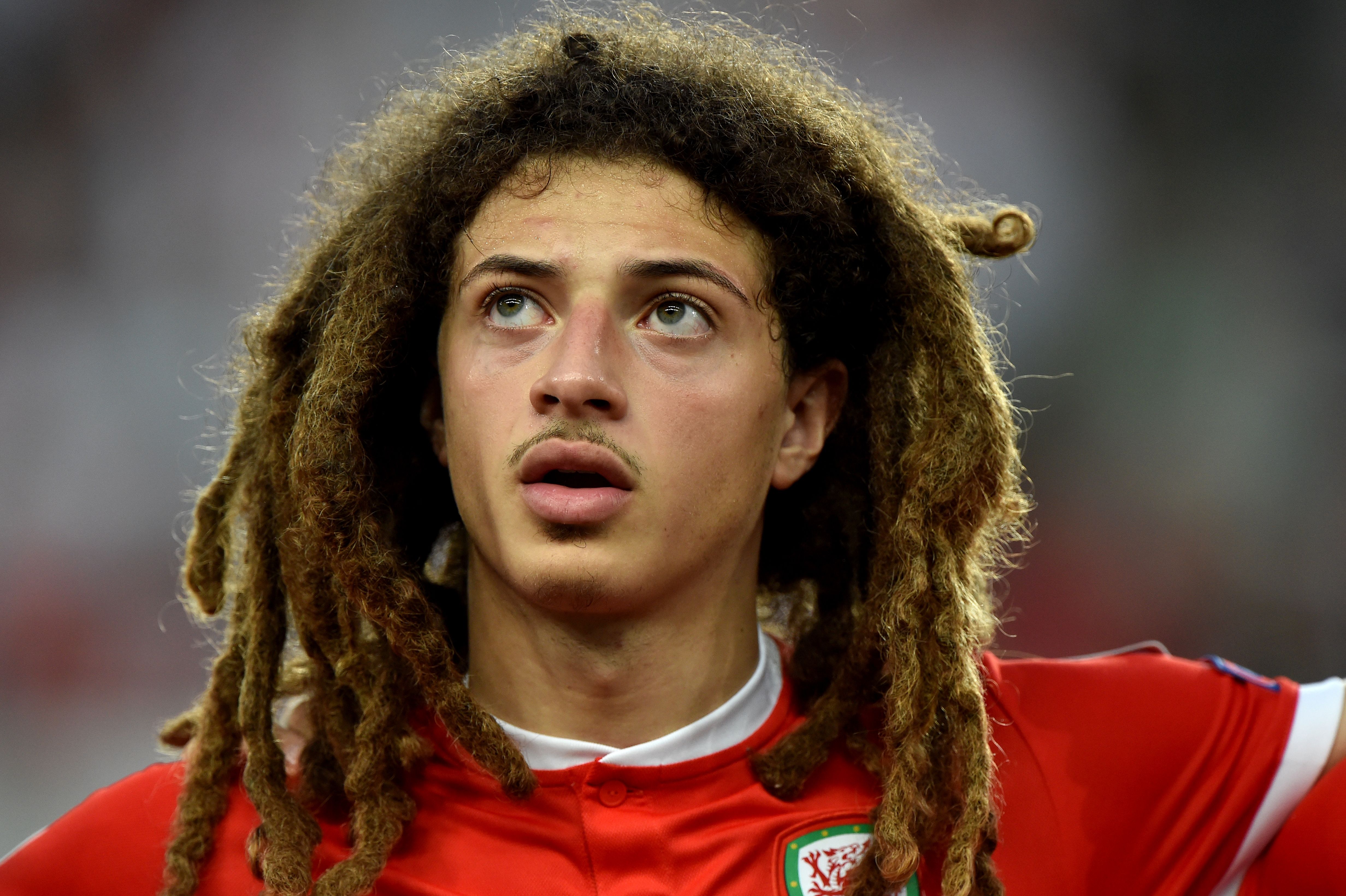 Ethan Ampadu will not take the field against Denmark due to a suspension. (Photo by Attila Kisbenedek/AFP/Getty Images)